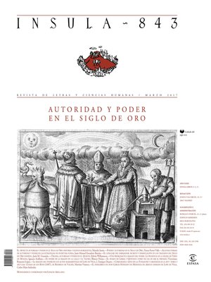 cover image of Autoridad y poder en el Siglo de Oro (Ínsula n° 843, marzo de 2017)